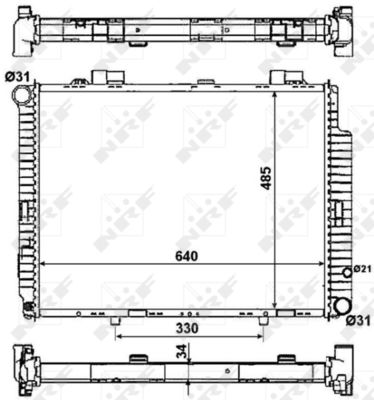 Radiator, engine cooling NRF 53784