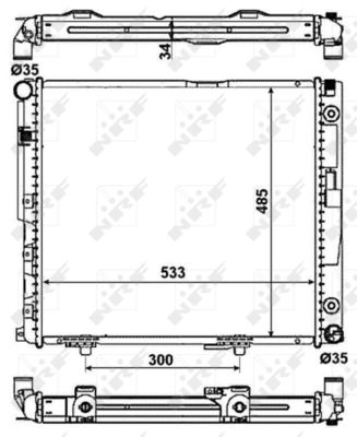Radiator, engine cooling NRF 53785