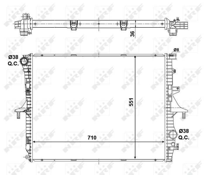 NRF 53798 Radiator, engine cooling