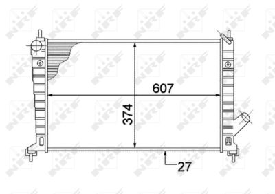 Radiator, engine cooling NRF 53804