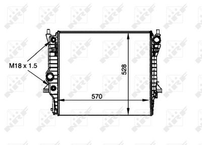 Radiator, engine cooling NRF 53805