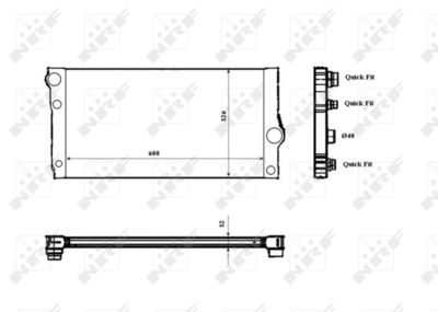 Radiator, engine cooling NRF 53817
