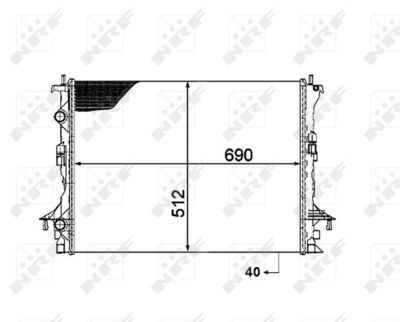 Radiator, engine cooling NRF 53820