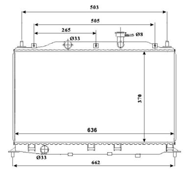 Radiator, engine cooling NRF 53822