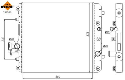 Radiator, engine cooling NRF 53824A