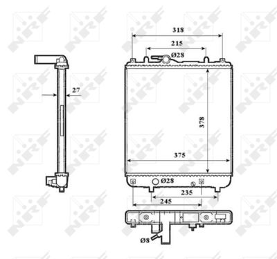 Radiator, engine cooling NRF 53825