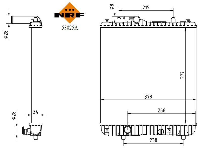 NRF 53825A Radiator, engine cooling