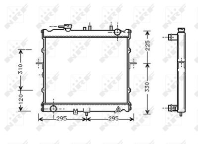 Radiator, engine cooling NRF 53831