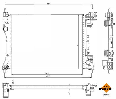 Radiator, engine cooling NRF 53834A