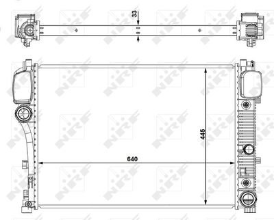Radiator, engine cooling NRF 53839