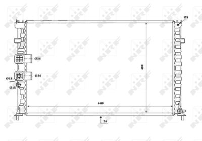 Radiator, engine cooling NRF 53842