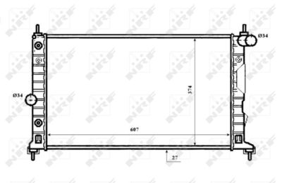 Radiator, engine cooling NRF 53844