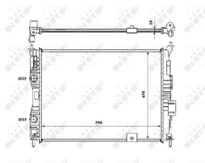 Radiator, engine cooling NRF 53846