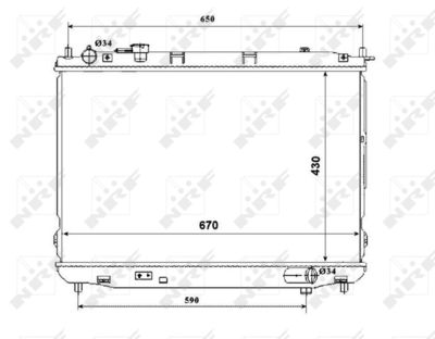 Radiator, engine cooling NRF 53847