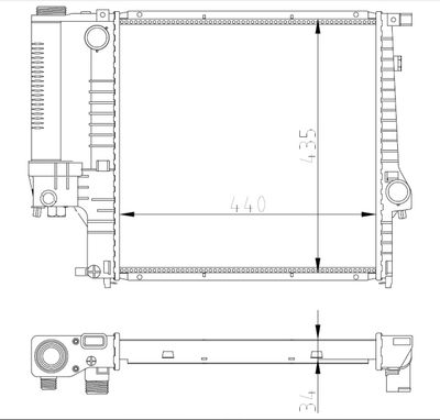 Radiator, engine cooling NRF 53849A
