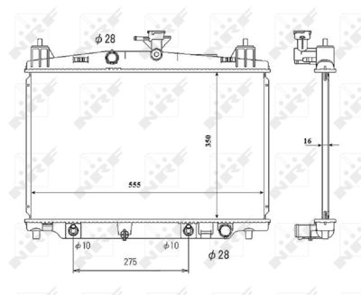 Radiator, engine cooling NRF 53850