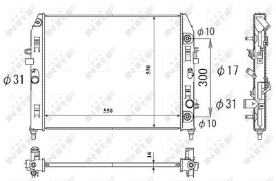 Radiator, engine cooling NRF 53851