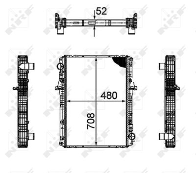Radiator, engine cooling NRF 53859