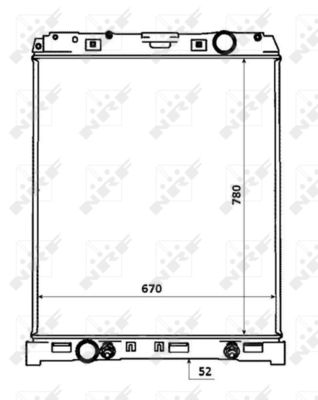 Radiator, engine cooling NRF 53883