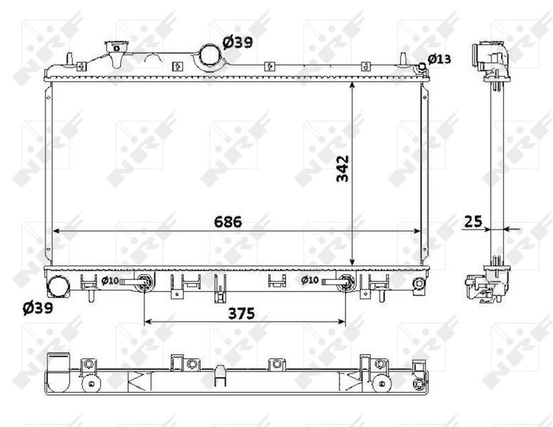 NRF 53886 Radiator, engine cooling