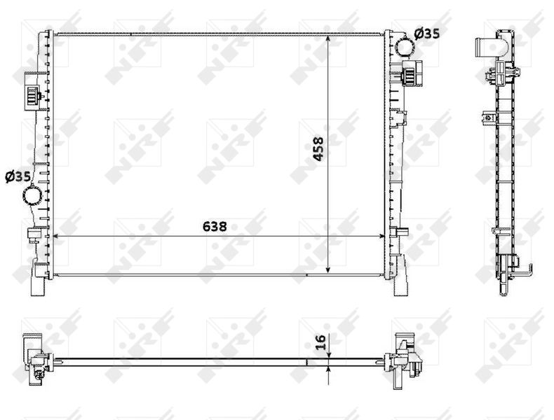 NRF 53901 Radiator, engine cooling
