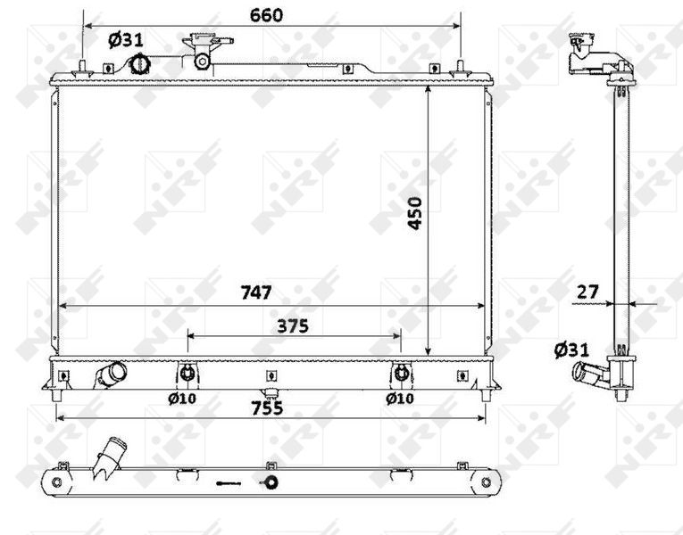 NRF 53904 Radiator, engine cooling