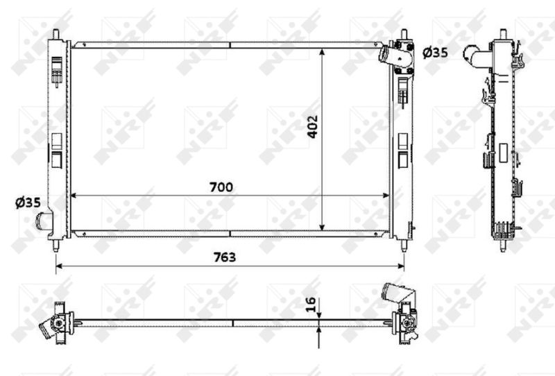 NRF 53906 Radiator, engine cooling