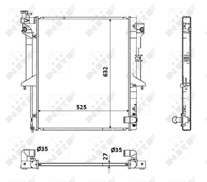 NRF 53908 Radiator, engine cooling
