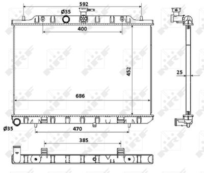 Radiator, engine cooling NRF 53911