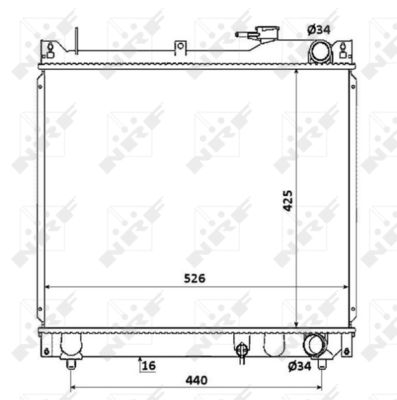 Radiator, engine cooling NRF 53913