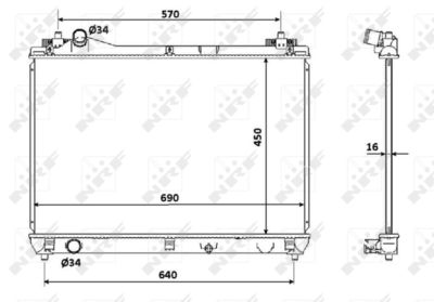 Radiator, engine cooling NRF 53915