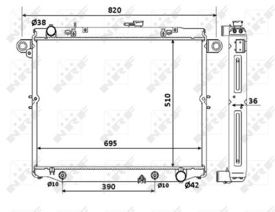 Radiator, engine cooling NRF 53919