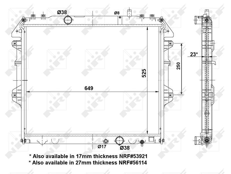 NRF 53921A Radiator, engine cooling