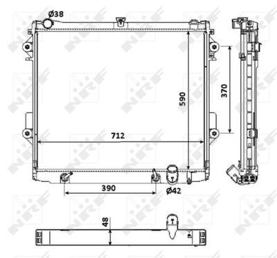 Radiator, engine cooling NRF 53923