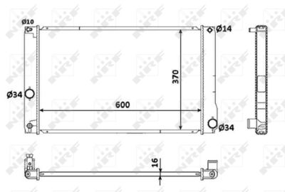 Radiator, engine cooling NRF 53926