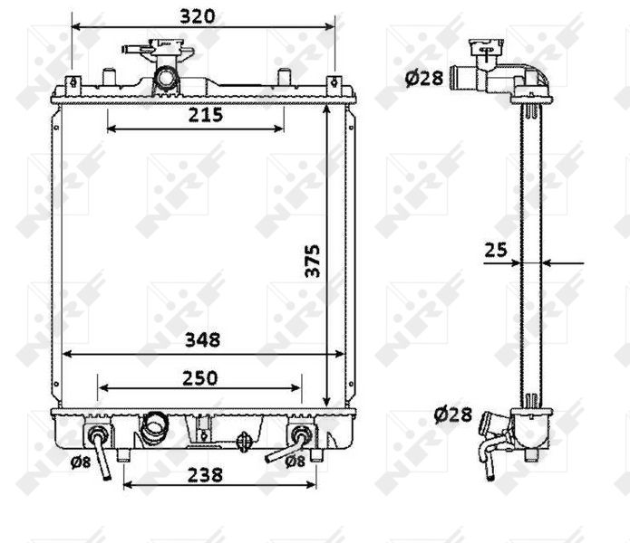 NRF 53927 Radiator, engine cooling