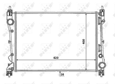 Radiator, engine cooling NRF 53935