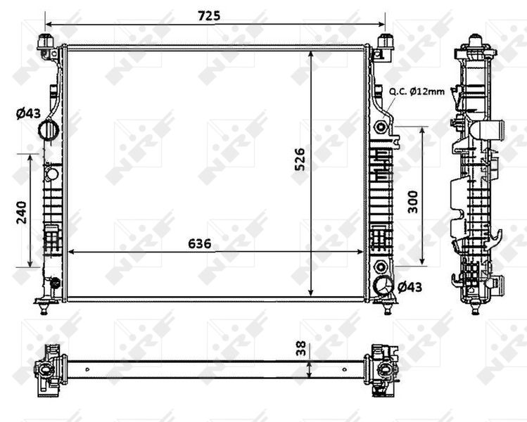 NRF 53937 Radiator, engine cooling
