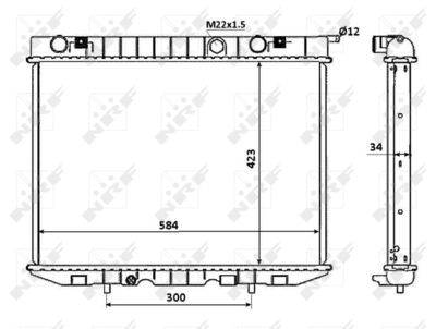 Radiator, engine cooling NRF 53940