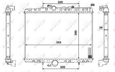 Radiator, engine cooling NRF 53941