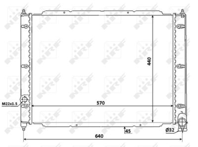 Radiator, engine cooling NRF 53944