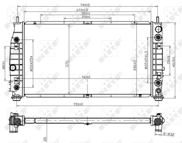 NRF 53954 Radiator, engine cooling