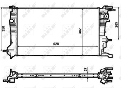 Radiator, engine cooling NRF 53963