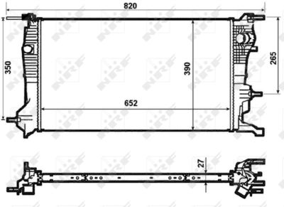 Radiator, engine cooling NRF 53964