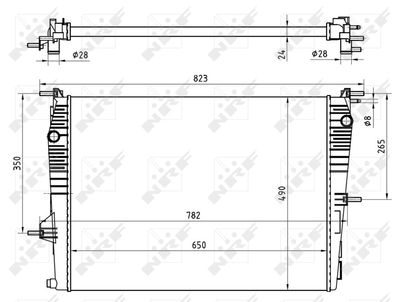 Radiator, engine cooling NRF 53965