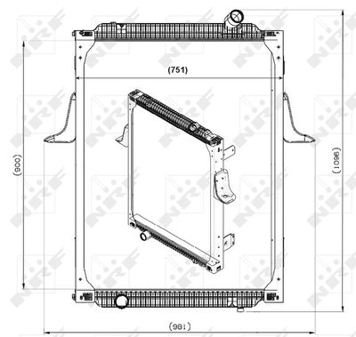 Radiator, engine cooling NRF 539700