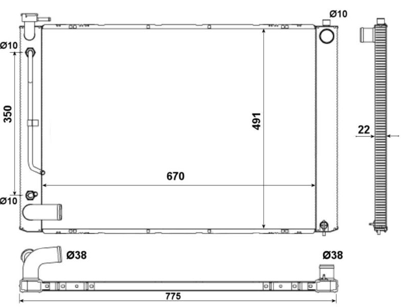NRF 53974 Radiator, engine cooling