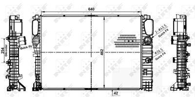 Radiator, engine cooling NRF 53979