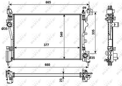 Radiator, engine cooling NRF 53981
