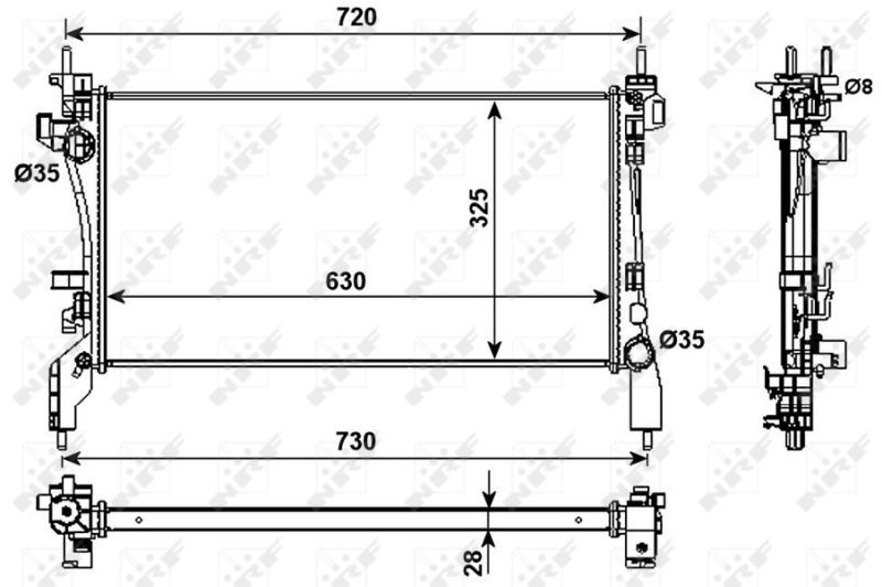 NRF 53982 Radiator, engine cooling